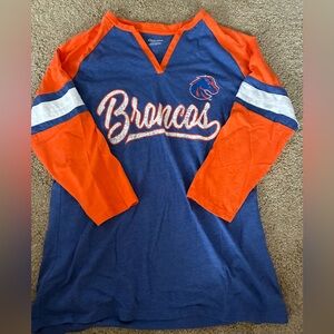 Boise State Broncos Blue and Orange Long Sleeve Shirt